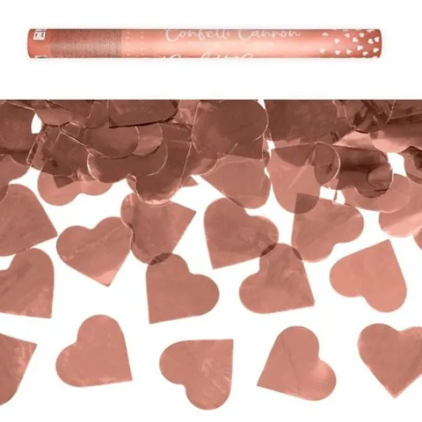 Badaboum Canon Confettis Coeur Rose Gold 60 Cm