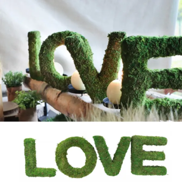 Badaboum Centre De Table 4 Lettres Love En Mousse Verte 20Cm