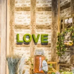Badaboum Centre De Table 4 Lettres Love En Mousse Verte 20Cm