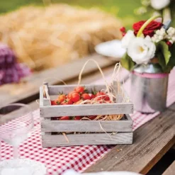 Online Centre De Table Cagette En Bois Theme Eco-Responsable