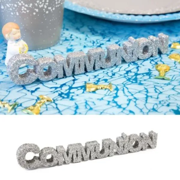 Discount Centre De Table Communion Paillet Argent Theme Communion