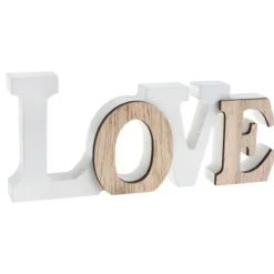 Badaboum Centre De Table Love En Bois Naturel
