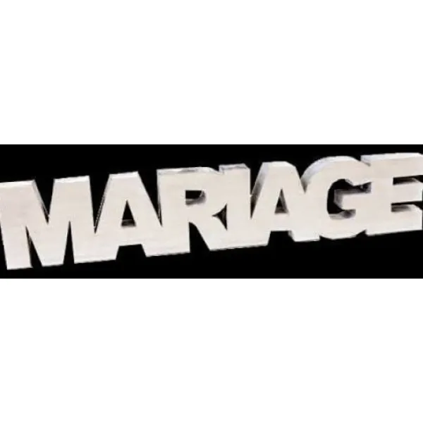 Badaboum Centre De Table Mot Mariage En Bois