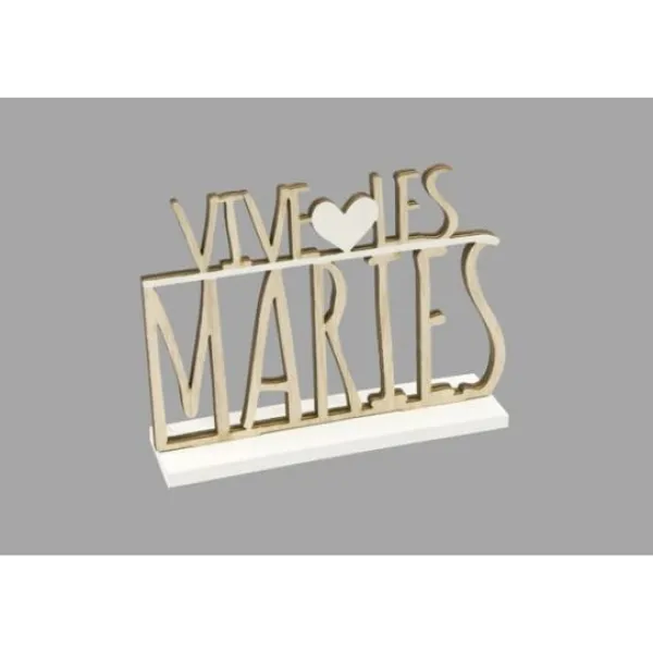 Badaboum Centre De Table Vive Les Mari S Bois Naturel