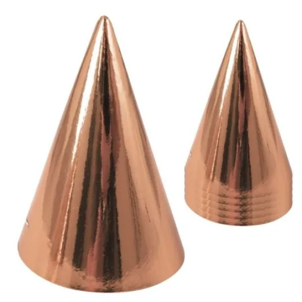 Badaboum Chapeau Pointu Carton Rose Gold X6Pcs