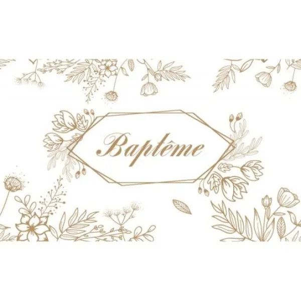 Chemin De Table Bapt Me Fleuri 30Cm X 5M Theme Bapteme