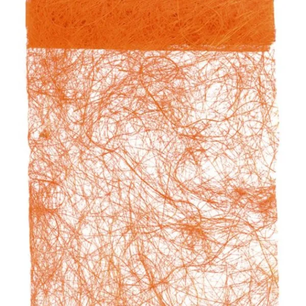 Badaboum Chemin De Table En Abaca Orange 30Cm Discount