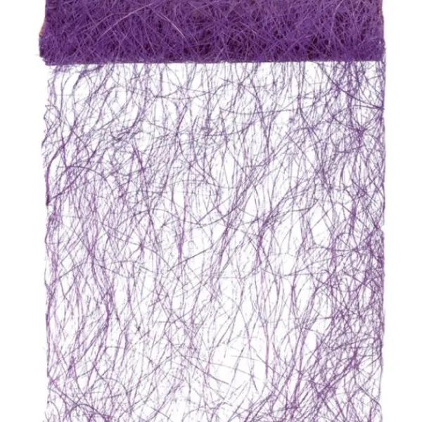 Badaboum Chemin De Table En Abaca Prune 30Cm Outlet