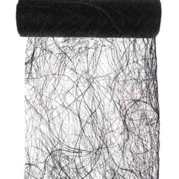 Badaboum Chemin De Table En Abaca Noir 30Cm New