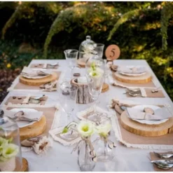 Clearance Chemin De Table En Jute Frange 5 M Tres Theme Jute