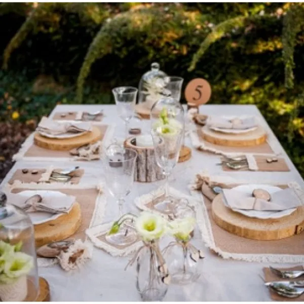 Clearance Chemin De Table En Jute Frange 5 M Tres Theme Jute