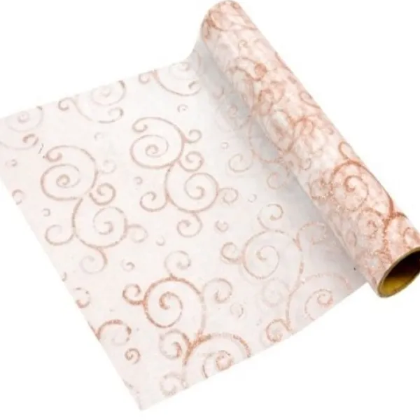 Badaboum Chemin De Table En Organza Arabesque Rose Gold