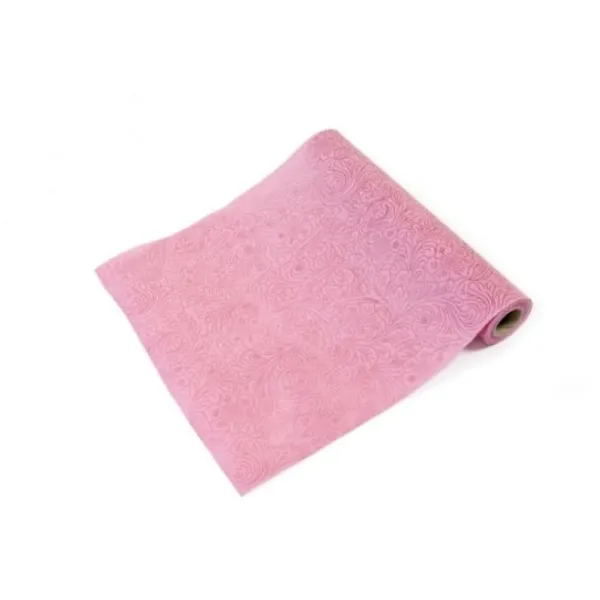 Badaboum Chemin De Table Intiss En Relief Rose Hot