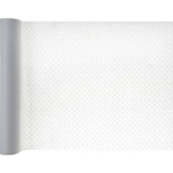 Badaboum Chemin De Table Intisse Plumetis Blanc Clearance