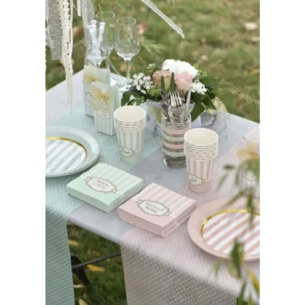 Badaboum Chemin De Table Intisse Plumetis Blanc Clearance