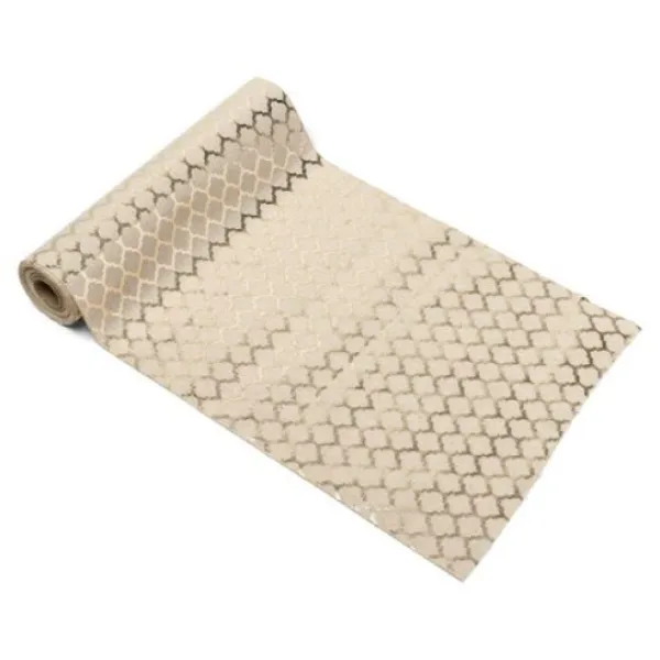 Badaboum Chemin De Table Lin Floque Nid D'Abeille