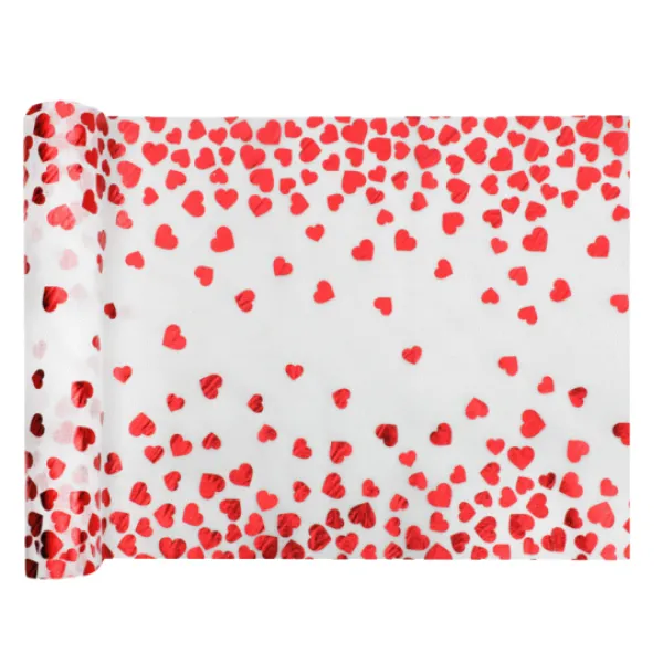 Badaboum Chemin De Table Mariage Avec Coeur Rouge 26Cm X 3M