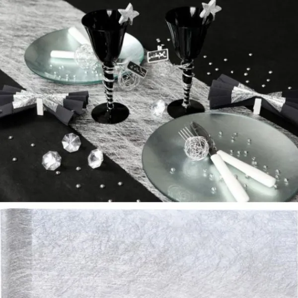 Badaboum Chemin De Table Mariage Argent M Tallis 30 Cm X 5 M Tres New