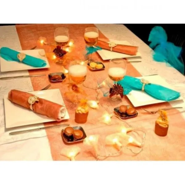 Badaboum Chemin De Table Mariage Intisse Vert Sapin Online