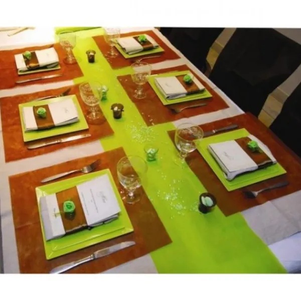 Badaboum Chemin De Table Mariage Intisse Bleu Marine Discount