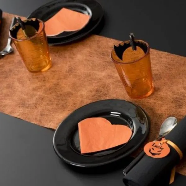 Badaboum Chemin De Table Mariage Orange Fanon 30Cm New