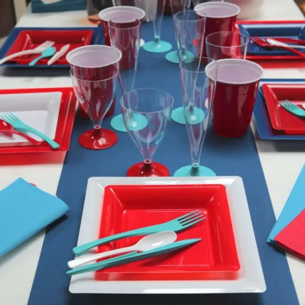 Badaboum Chemin De Table Pas Cher Intisse 25 M Tres Bleu Marine