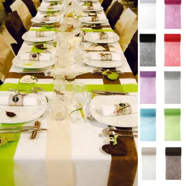 Badaboum Chemin De Table Pas Cher 10 Cm En Tissu Intiss Discount