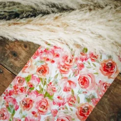 Badaboum Chemin De Table Romantique Vintage Tissu Blanc