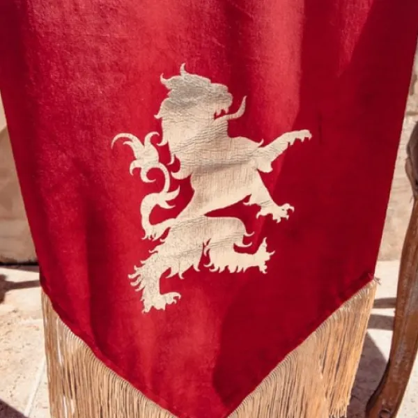 Badaboum Chemin De Table Velours Drapeau Royal