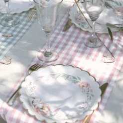 Badaboum Chemin De Table Vichy Rose 26Cm X 3M