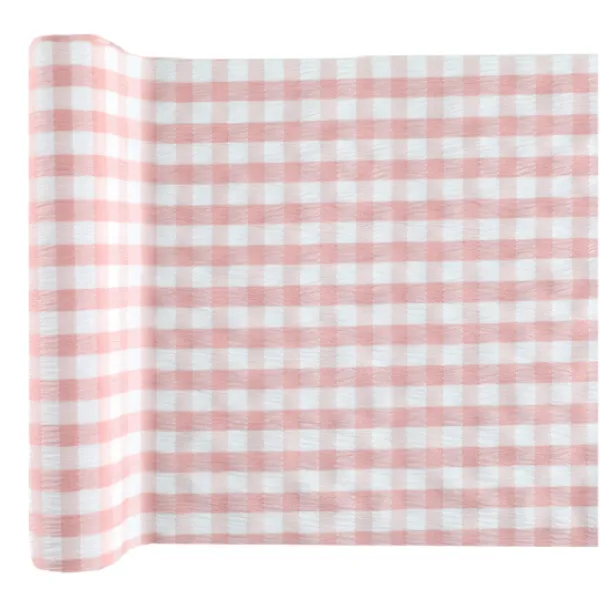 Badaboum Chemin De Table Vichy Rose 26Cm X 3M