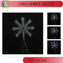 Badaboum Cimier De Sapin Lumineux Paillet New