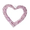 Badaboum Coeur En Osier Ajour Rose 20 Cm