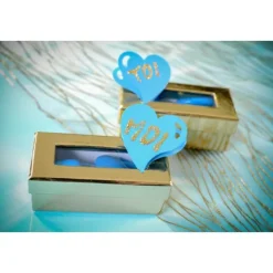 Badaboum Coeur M Tal Sur Pince Turquoise X4
