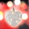 Badaboum Coeur Mariage En Verre Lumineux A Suspendre