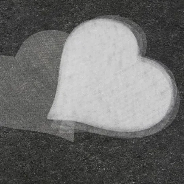 Badaboum Coeur Organza Blanc Pour Deco De Table X 40 Pi Ces Hot