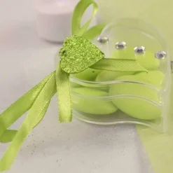 Badaboum Coeur Paillet Vert Anis X 12 Pi Ces