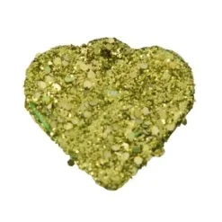 Badaboum Coeur Paillet Vert Anis X 12 Pi Ces
