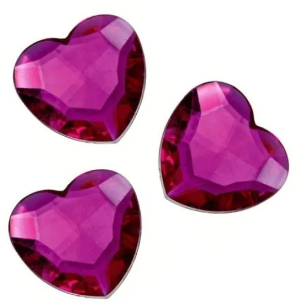 Badaboum Coeur Strass Fuchsia X 50 Pi Ces
