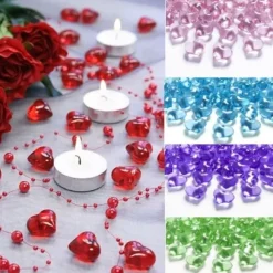 Badaboum Coeur Strass Pour Déco De Table X 30 Pi Ces Sale