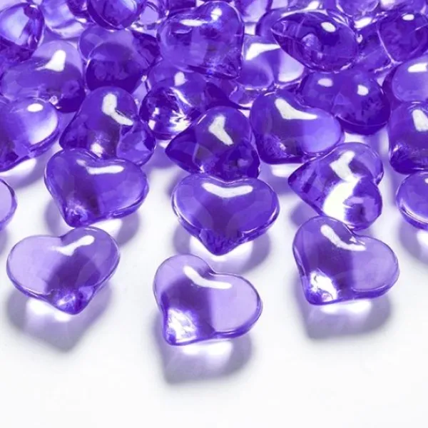 Badaboum Coeur Strass Violet X 30 Pi Ces