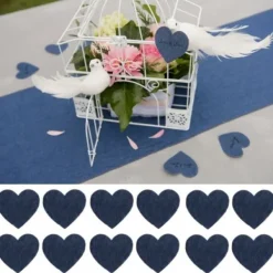 Badaboum Confettis Coeur Jean Bleu Marine X 12 Pi Ces Best