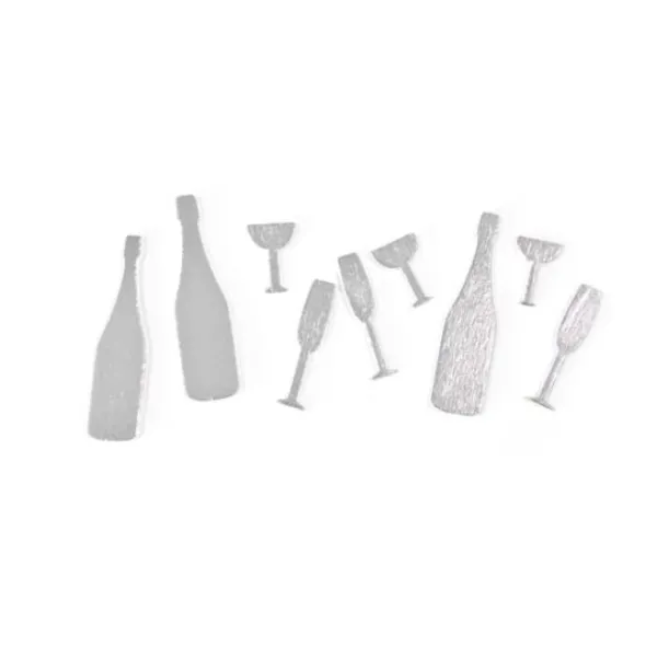 Badaboum Confettis De Table Champagne Argent