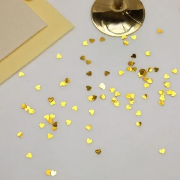 Badaboum Confettis De Table Forme Coeur Or Online