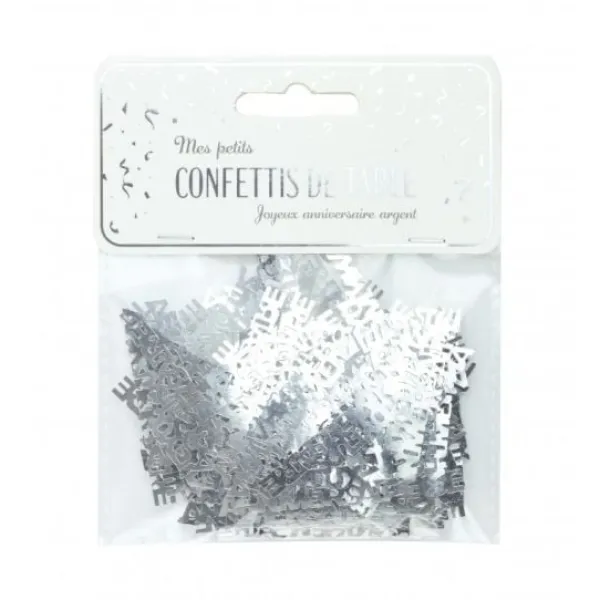 Clearance Confettis De Table Joyeux Anniversaire Argent Theme Joyeux Anniversaire
