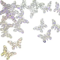Badaboum Confettis De Table Mariage Papillon Argent