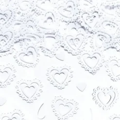 Badaboum Confettis De Table Mariage Coeur Blanc