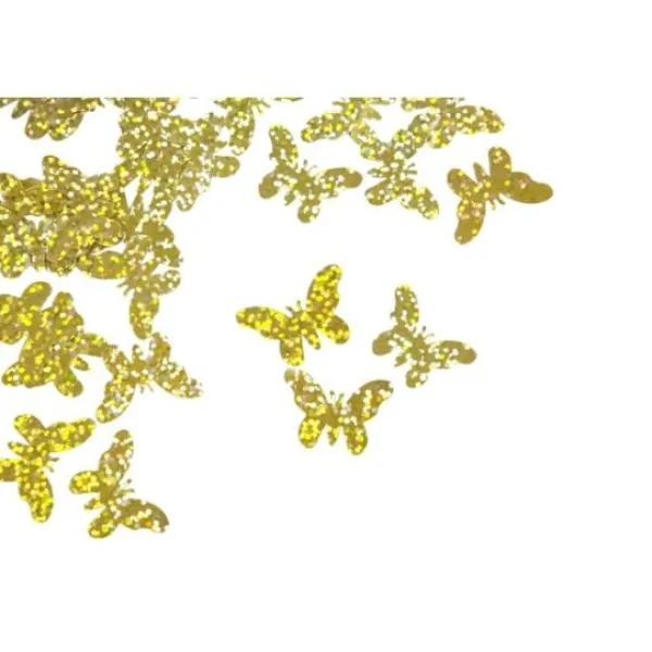 Badaboum Confettis De Table Mariage Papillon Or