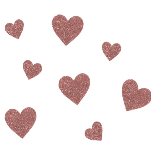 Badaboum Confettis De Table Paillet S Coeur Rose Gold X50 Pi Ces
