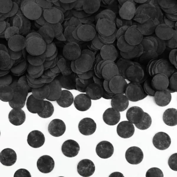 Badaboum Confettis De Table Pas Cher Rond Noir X 15Gr New